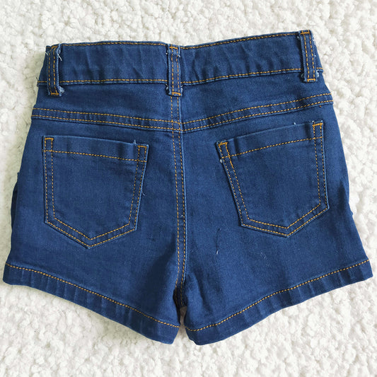 New Fashion Baby Girls Jeans Shorts Blue Summer Girls Shorts Jeans Toddler Girls Denim Boutique Kids Denim SS0014