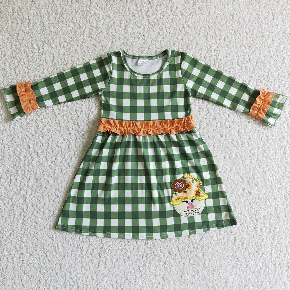 Scarecrow Embroidery Boutique Baby Girls Dress GLD0067