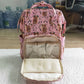 New Arrival Mommy Bags Cow Flower Print Boutique Baby Girls Backpack BA0016