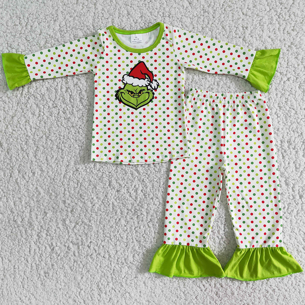 Boutique Girls Pajamas Christmas Cute Baby Girl Pajamas Nightdress 6 B10-25