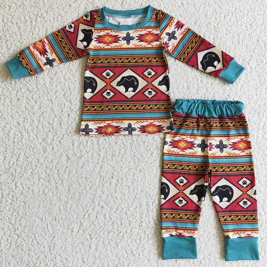 New Arrival Kids Pajamas Boys Sleepwear Long Sleeve Fall Winter Nightwear BLP0100