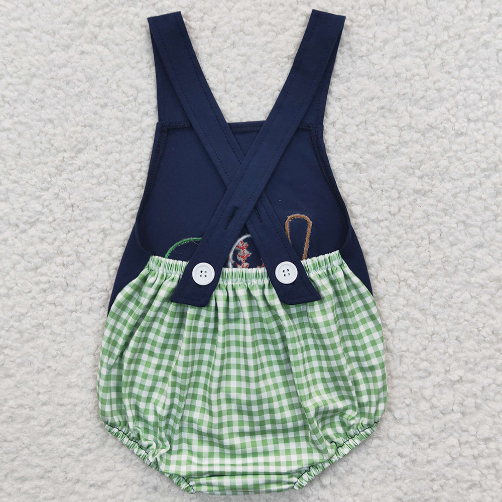 Baby Girls Romper Baseball Bubble Rompers Jumpsuit SR0271