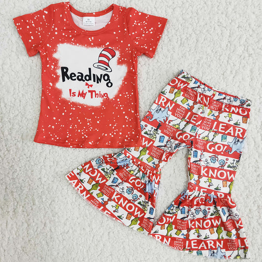 New Fashion Kids Girls Clothing Short Sleeve T-shirt Bell Pants Sets Spring Cute Baby Girls Clothes Boutique Outfits Wholesale B15-4