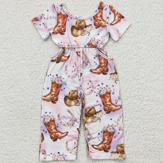 Baby Girls Jumpsuit Boots Hats Western Jumpsuits SR0225