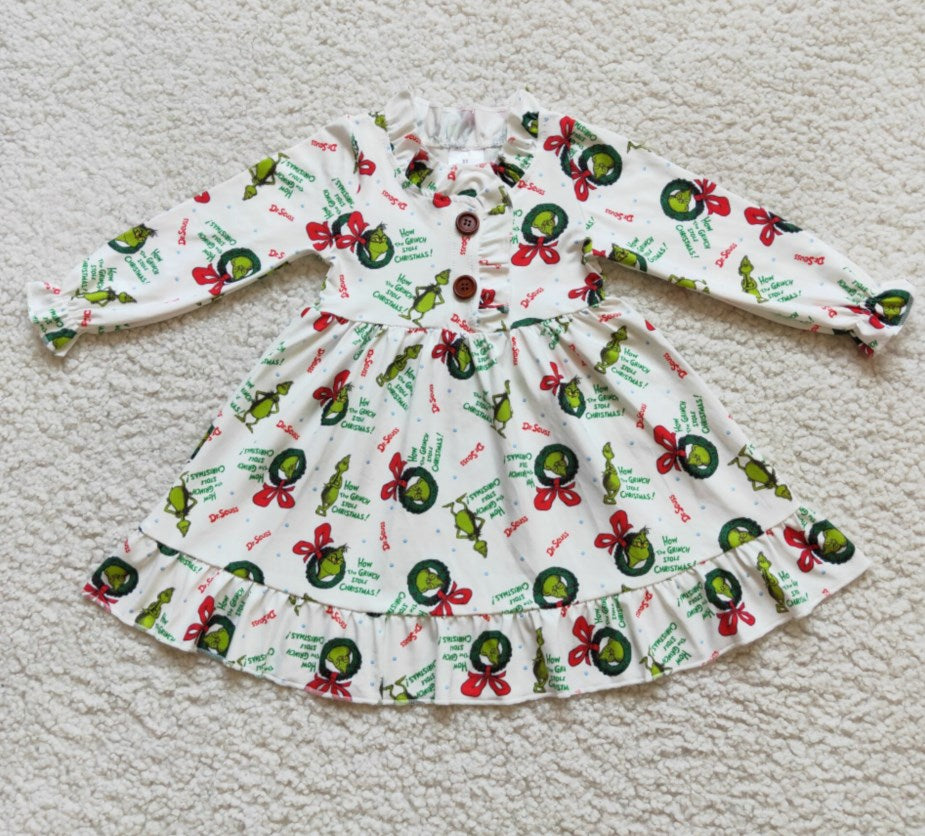 Christmas Kids Pajamas Girls Nightgown Boutique Baby Girl Pajamas Set 6 A20-3