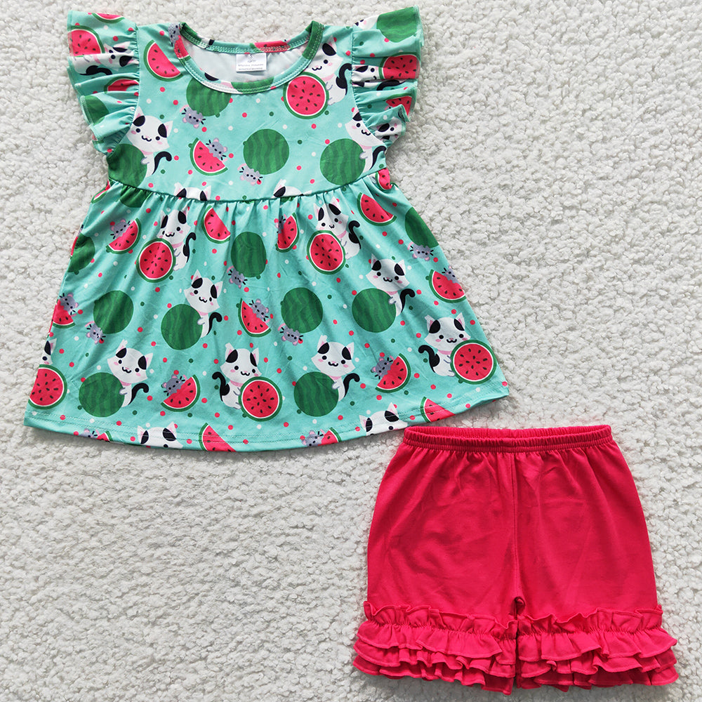 Boutique Girls Clothing Watermelon Summer Outfits C9-5