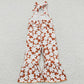 Baby Girls Jumpsuit Flowers Strap Bell Bottom Jumpsuits SR0315