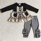 Leopard Print Fashion Toddler Girls Clothes Tunic Top with Pocket Boutique Set GLP0232