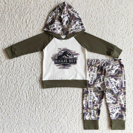 Boutique Baby Boy Clothes Hoodies Set Mama`s Boys Fall Kids Clothing Hooded Outfits BLP0078