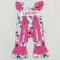 Toddler Baby Girls Romper I love Mommy Pink Floral Rompers SR0251