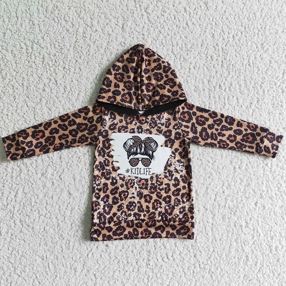 Boutique Girls Clothes Hoodie Jacket Leopard Fashion Baby Girl Hoodie Top 6 C9-18