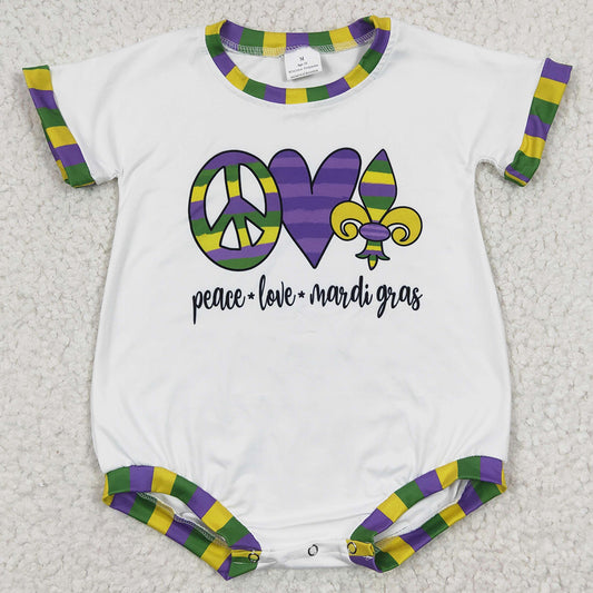 Mardi Gras Boutique Infant Girl Rompers Short Sleeve Jumpsuit SR0123