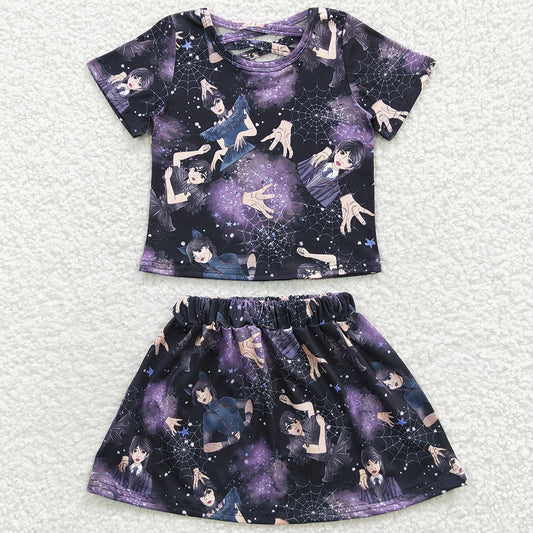 Baby Girls Clothes Cartoon Black Skirts Skirt Sets GSD0320