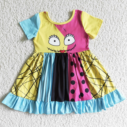 Boutique Short Sleeve Girls Dress Halloween Outfits GSD0130