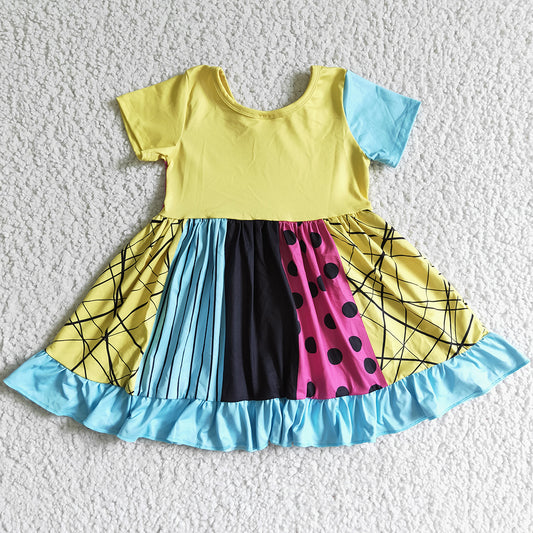 Boutique Short Sleeve Girls Dress Halloween Outfits GSD0130