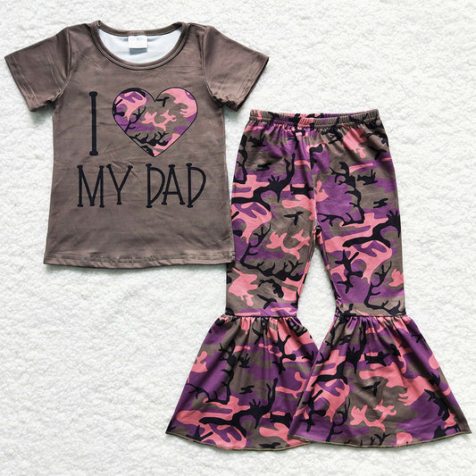 Fashion Girls Clothes I Love My Dad Girls Boutique Outfits for Valentine's Day GSPO0230