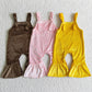 New Design Girls Velvet Jumpsuit Boutique Baby Kids Romper Jumpsuit SR0089