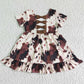 New Fashion Baby Girls Dress Cow Print Summer Girls Boutique Dress GSD0032