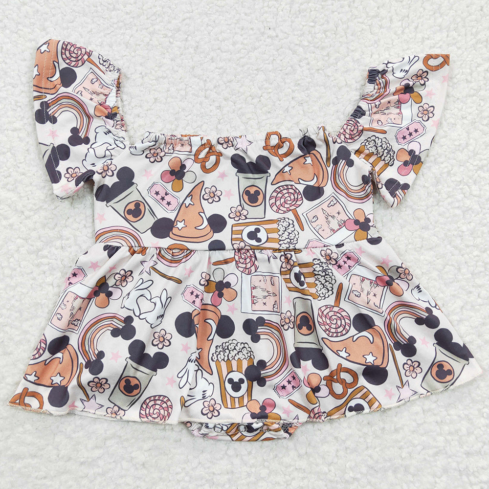 Baby Girls Romper Cartoon Off Shoulder Rompers SR0275