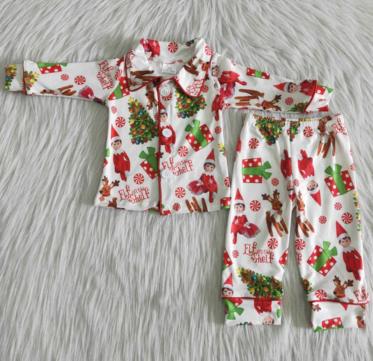 Christmas Boutique Girls Pajamas Set Long Sleeve Sleepwear 6 C8-38