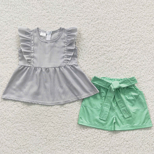 Hot Sale Kids Girls Clothing Summer Shorts Set A9-22