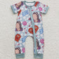 Baby Girls Romper Blue Teacher Zip Boutique Kids Rompers SR0347