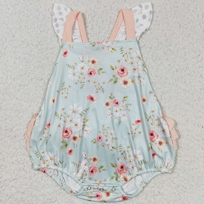 Cute Infant Baby Rompers Flower Jumpsuit SR0336