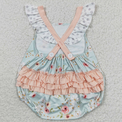 Cute Infant Baby Rompers Flower Jumpsuit SR0336