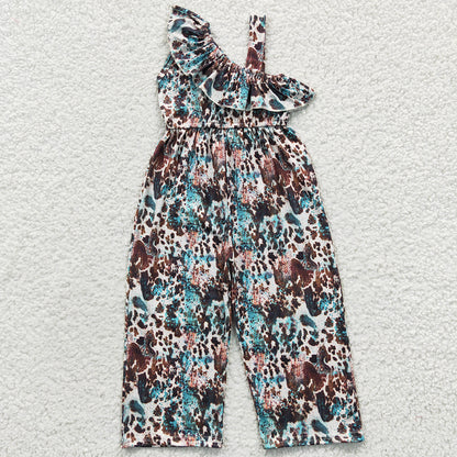 Baby Girls Jumpsuit Cow Print Bell Bottom Jumpsuits SR0366