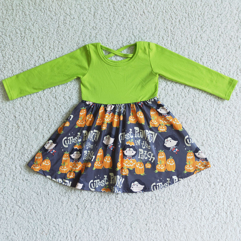 Fall Baby Girls Dress Match Pajamas GLD0079