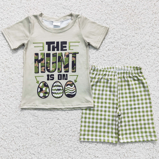 Hot Sale Baby Boy Clothes Hunt Egg Boutique Boys Easter Day Outfits BSSO0096