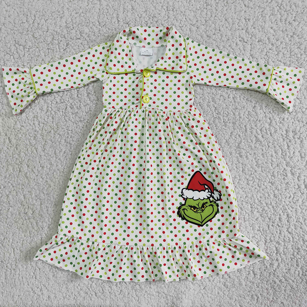 Boutique Girls Pajamas Christmas Cute Baby Girl Pajamas Nightdress 6 B10-25