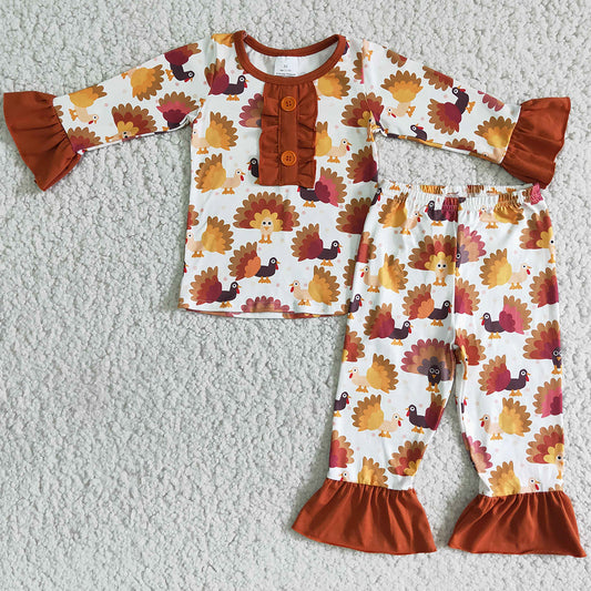 Boutique Baby Boys Pajamas Thanksgiving Sleepwear Girls Nightwear Set 6 B3-3