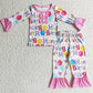 Boutique Girls Pajamas Happy Birthday Cute Kids Girls Sleepwear GLP0347 BLP0142