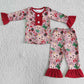 Christmas Girls Pajamas Set Cartoon Sleepwear Boutique Baby Pajamas 6 A6-29