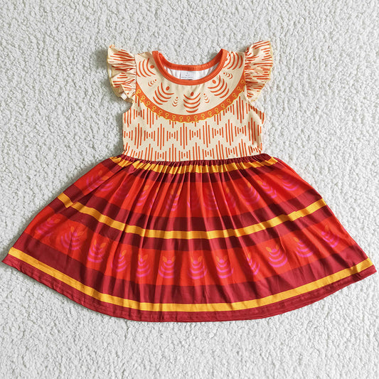 Boutique Baby Girl Dress Short Sleeve Girl Dresses Twirl Dress Wholesale GSD0010