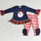 Christmas Baby Boy Clothes Santa Claus Embroidery Kids Boutique Sibling Clothing Boys Set 6 B3-37