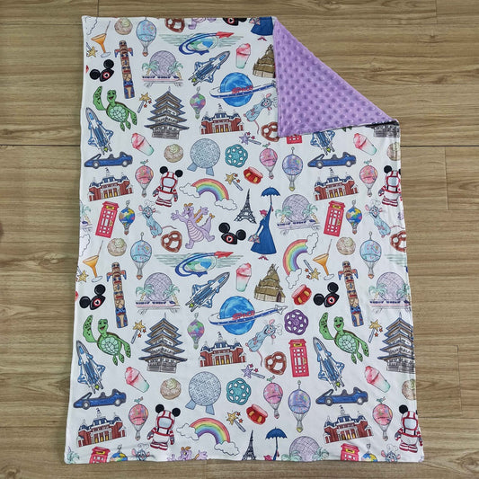 Wholesale Boutique Kids Girls Blankets Fashion Infant Baby Blankets For Girls 29*43 inches 	 6 B7-34