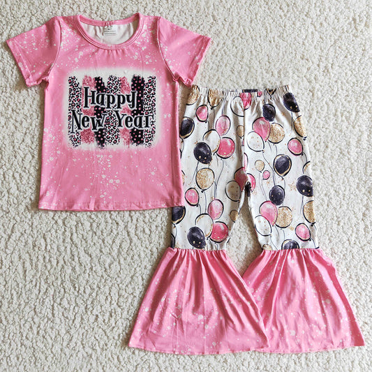 Happy New Year Baby Rompers Boutique Toddlers Girls Romper Jumpsuit LR0184