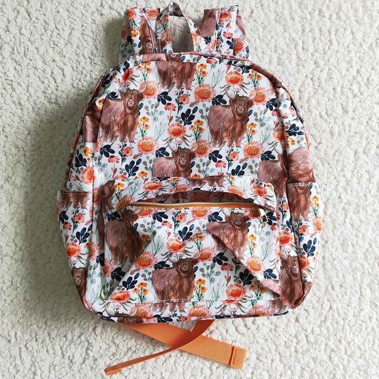 New Design Baby Girl Backpack Cow Print Boutique Girls Bags BA0027