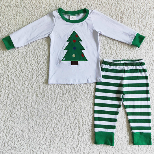 Embroidery Tree Boutique Boys Pajamas Christmas Sleepwear Set 6 A28-15