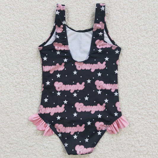 Fashion Baby Girls Swimsuit Cowgirl Swimwear S0050