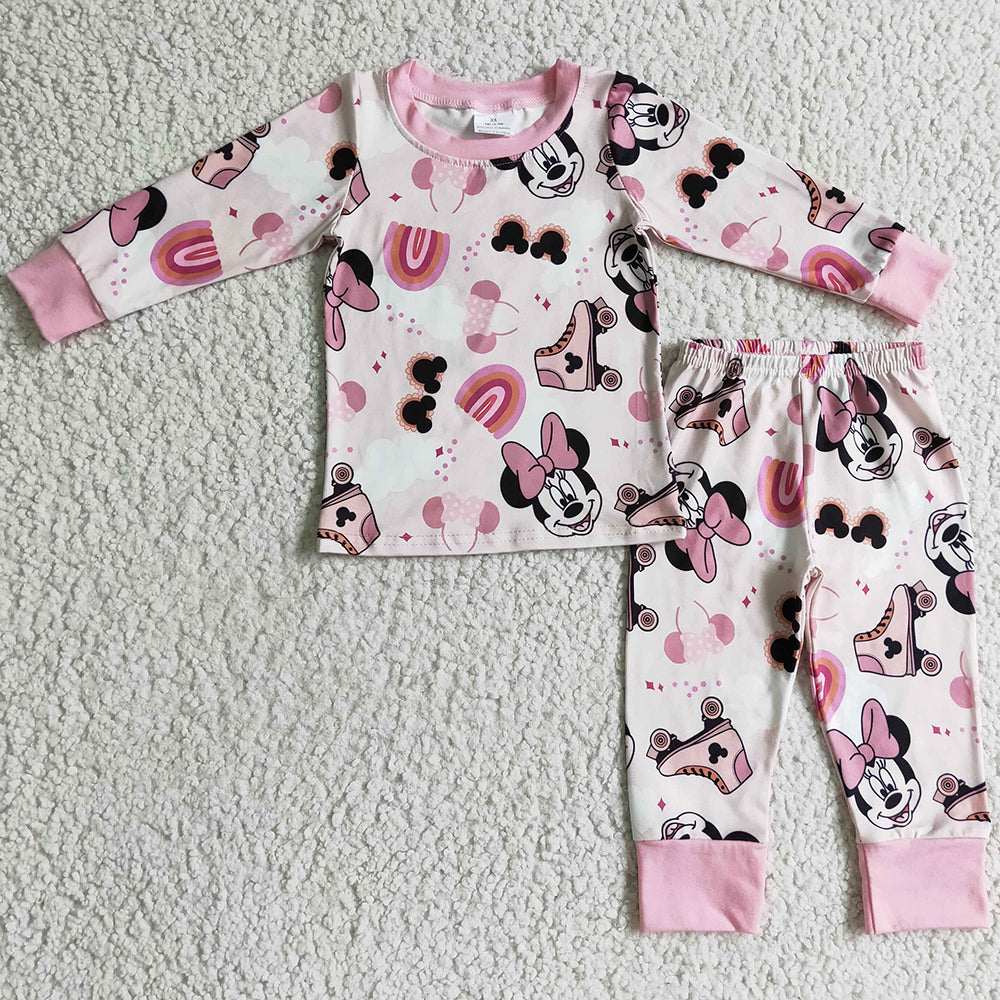 Boutique Girls Pajamas Set Fall Winter Long Sleeve Sleepwear GLP0348