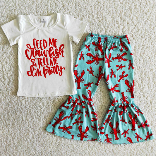 Kids Clothes Girls Boutique Outfits Crawfish Toddler Baby Girls Clothes Sets D1-11 3.8