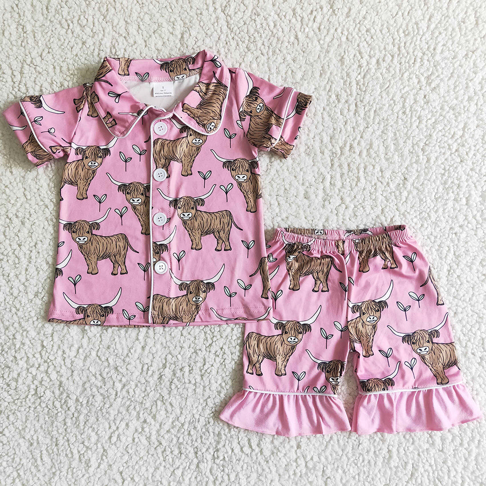 New Arrival Baby Girls Pajamas Set Boys Nightwear Cow Print Sibling Pajamas Girls Sleepwear Boys Pajamas Outfits B11-28