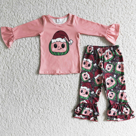 Baby Girl Clothes Set Christmas Boutique Toddler Girls Clothes Long Sleeve Long Pants Outfit 6 A5-12