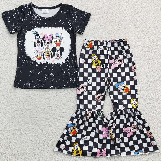 New Fashion Baby Girl Clothes Short Sleeve Bell Pants Set GSPO0445