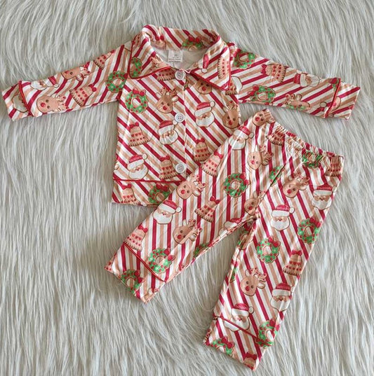 Hot Sale Baby Boys Pajamas Sleepwear Christmas Sibling Kids Pajamas Set 6 A22-19