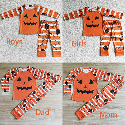 Boutique Parent-child Pajamas Set Halloween Kids Girls Pajamas Fashion Family Pajamas GLP0076