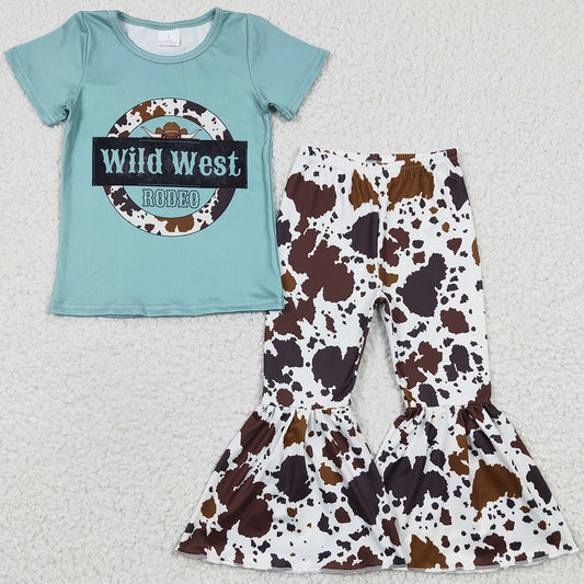 Wholesale Children Clothes Girls Outfits Wild West Baby Girls Clothes Set GSPO0291